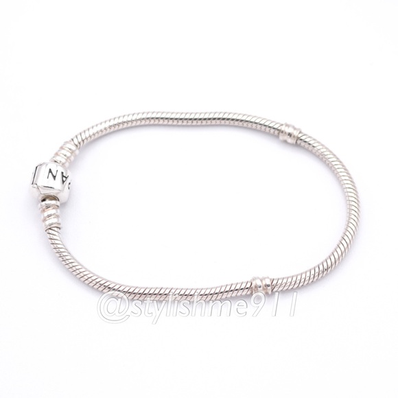 Authentic PANDORA Moments Barrel Clasp Charm Bracelet - 590702HV - Picture 4 of 11